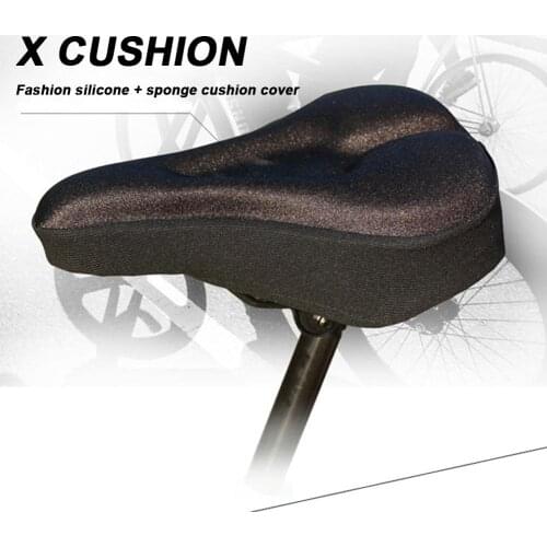 Silicone Bicycle Saddle 3D Soft Mountain Road Bike Seat Saddle Cover Thicken Cycling Seat Cushion Pad Cover Bicycle Accessories