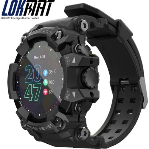 LOKMAT ATTACK Smart Watch Men 1.28inch Touch Screen Fitness Tracker Heart Rate Monitor Blood Pressure Smartwatch For Android iOS