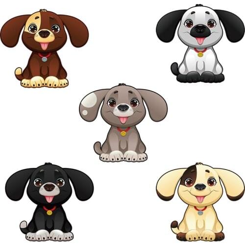 Three Ratels QD109 Cute cartoon dog funny animal sticker for kids gift bedroom Decal nursery decoration