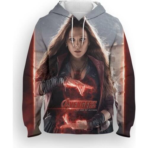 Scarlet Witch Marvel 3D Print Mens Oversized Hoodies Fashion Spring Streetwear Women Sweatshirt Harajuku Cool Children Pullover