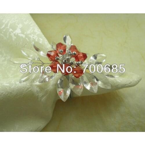 Crystal beaded wedding napkin ring, napkin holder