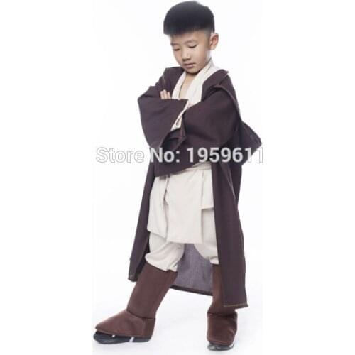 Unisex Kids Robe Jedi/Sith Cosplay Children Hooded Cape Cloak Classic Halloween Costumes Two Colors For Pick