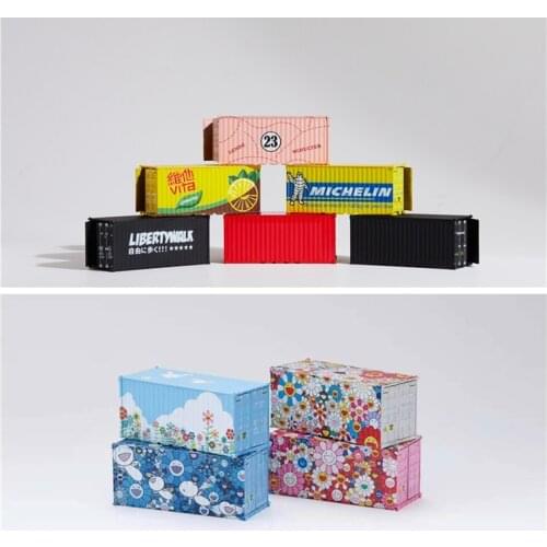 YC YOUCAR 1:64 Metal 20' Container for Models Car LB Works liberty walk Pink Pig Flower Diecast Model