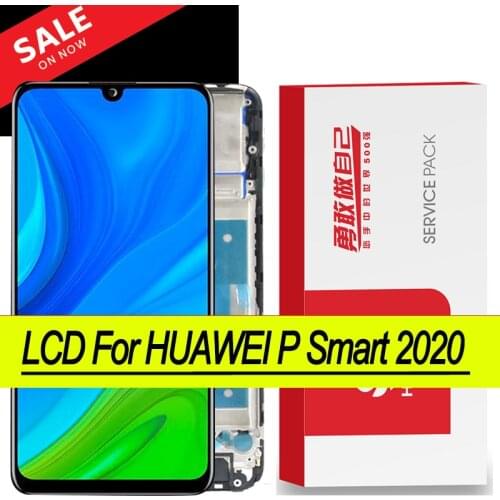 100% Original 6.21" Display with frame For Huawei P Smart 2020 Touch Screen Digitizer Assembly POT-LX1A POT-L21 LCD Repair Parts