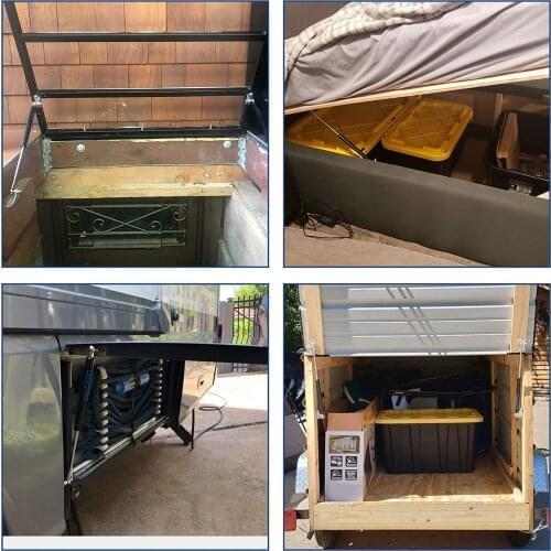 19.7inch/500mm Force 55Lbs/245N Pickup Truck Cap Tool Box Utility Box Lid Topper Camper Shell Gas Struts Lift Support Dampers