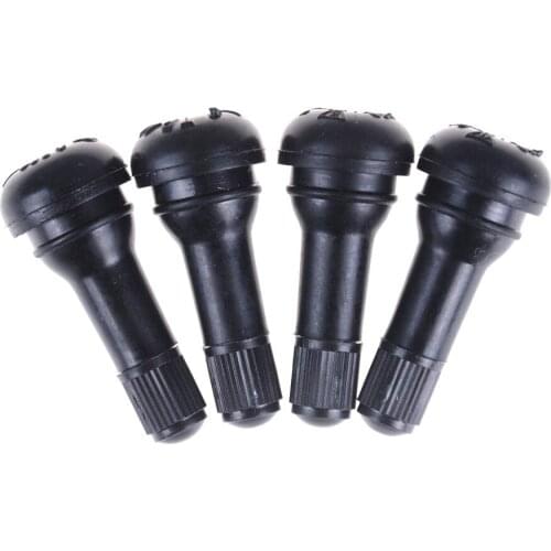 4pcs Black Rubber TR413 Snap-in Car Wheel Tyre Tubeless Tire Tyre Valve Stems Dust Caps Wheels Tires Parts Car Auto Accessories