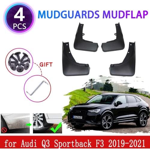 4PCS for Audi Q3 Sportback 2019 2020 2021 Mudguards Mudflaps Fender Mud Flap Splash Mud Retention Guards Protect Car Accessories