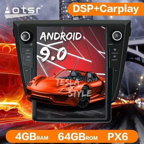 For NISSAN Qashqai 2013-2019 Android 9.0 4GB+64GB Tesla Style Car Radio GPS Navigation Head Unit Multimedia Player Touch Screen