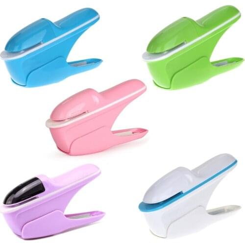 No Staples Nail Free Stapler Mini Cute Paper Book Binding Stapling Machine Stapleless Staplers Stationery Office Supplies
