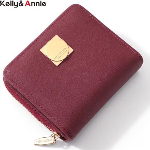 Brand Designer Women Small Wallet Zipper Coin Pocket Soft Pu Leather Card Holder Female Wallets Ladies Purse Carteras