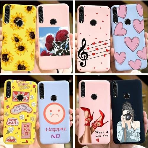 For Huawei Y9 Prime 2019 STK-LX1 STK-L21 Soft Silicone Phone Case Yellow Sunflower Back Cover For Huawei P Smart Z Y9Prime 2019