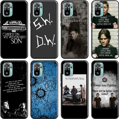 Supernatural SPN Dean And Sam Case For Xiaomi Redmi Note 10 9 8 Pro 9S 8T Soft Cover For Redmi 9 9A 9C 9T 8A K40 Funda