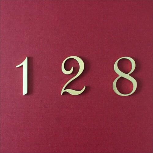 5cm height Nordic Modern / Brass House Numbers Letters Villa Hotel Room Number Digital Company Bedroom House Number 0-9