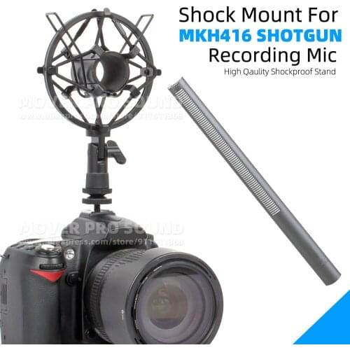 For SENNHEISER MKH416 MKH 416 P48 Shotgun Mic ON CAMERA DSLR Camcorder Stand Hot Shoe Holder Suspension Microphone Shock Mount