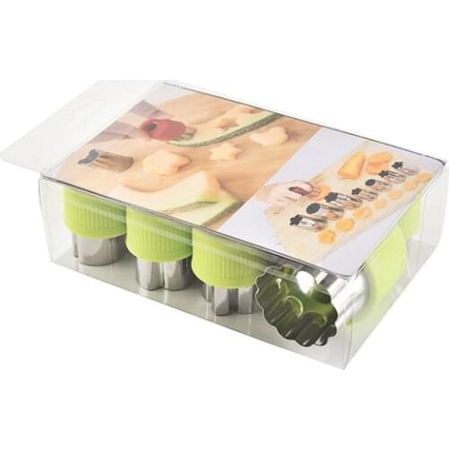 Wowshine Vegetable Fruit Cutter Mold 10Pcs/set Cartoon Cutter Mold Stainless Steel Cake Cookie Biscuit Cutting Shape Tools