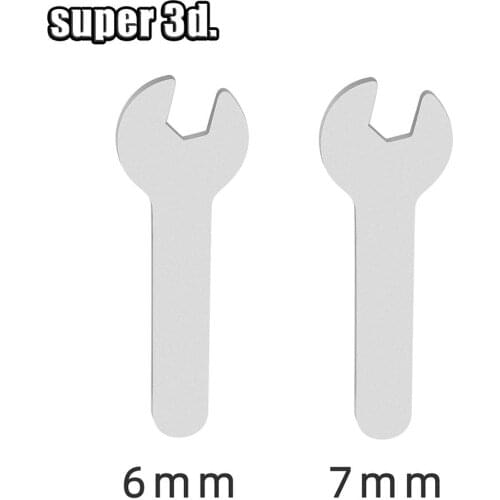 1Pc 6mm/7/8/10mm Opening Spanner Wrench Mini Adjustable Spanner for MK7/mk8 /V6/v5 Nozzles 3D Printer Tool Spare Parts