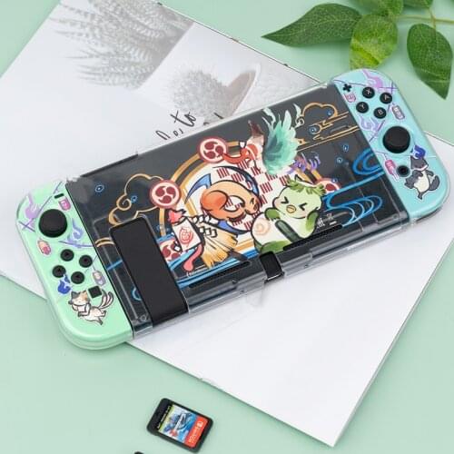 Geekshare Nintendo Switch Case Hyakki Yakou Theme Translucent Soft TPU Full Cover Shell For Nintend Switch Accessories NS Cases
