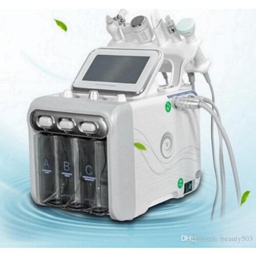6 in 1 Hydrofacial Dermabrasion Machine Water Oxygen Jet Peel Hydra Skin Scrubber Facial Beauty Deep Cleansing RF Face Lifting