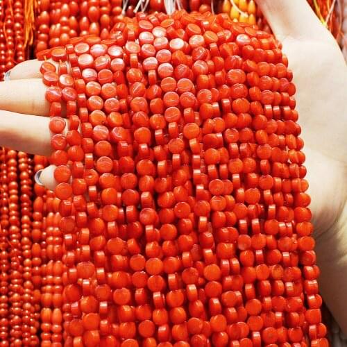 Round Pie Coral beads 3mm*6mm size DIY jewelry very beautiful for necklace