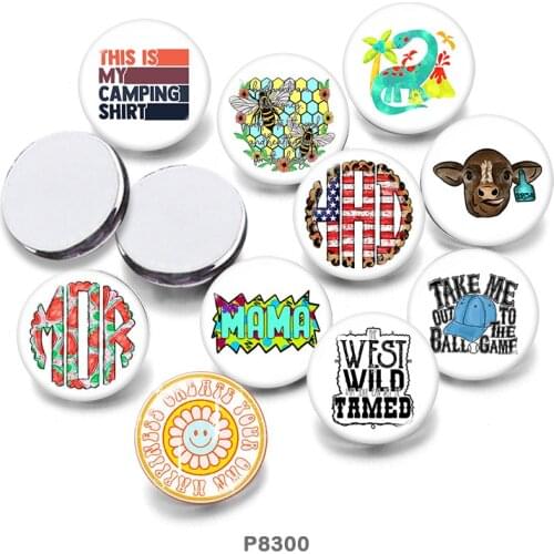 Pattern 12mm/18mm/20mm/25mm/30mm Round Glass Cabochon Flat Back Making Findings P8300