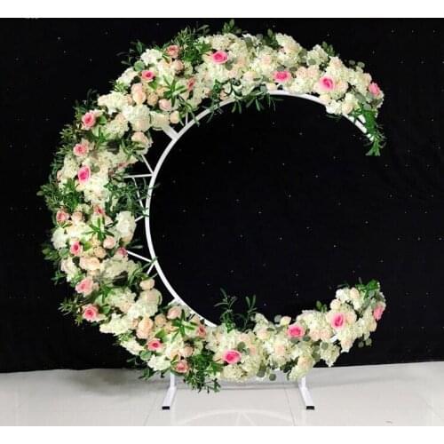 Fashion wedding props iron metal arch decoration wedding moon store birthday party performance grid background
