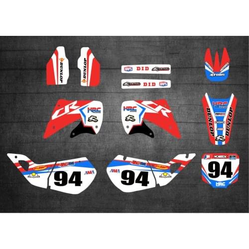Motorcycle Backgrounds Stickers Team Graphics Decals kits FOR HONDA CR125 1998 1999 CR 125 FOR HONDA CR250 1997 1998 1999 CR 250