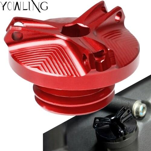 Motorcycle CNC M20*2.5 Engine Oil Filter Cup Plug Cover For Ducati MONSTER 696 795 796 821 1200 1200S 1100 EVO HYPERMOTARD 796