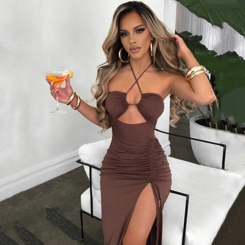 MOXFCIZO Summer Dresses With A Slit