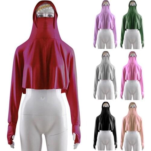 Islamic Women Veil Top Full Cover Hooded Arab Burqa Niqab Long Sleeve