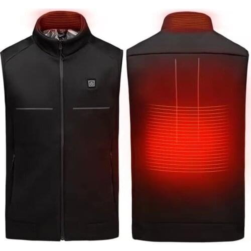 USB No Hooded Sleeveless Thermal Coat Trekking Riding Adult Winter Mens Windproof Heated Vest Jackets Winter Women Outdoor Warm