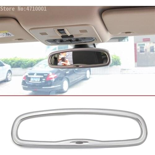 ABS Chrome Interior Rearview Mirror Cover Trim 1pc For Landrover Freelander 2 2009-2015 Car Accessories Styling