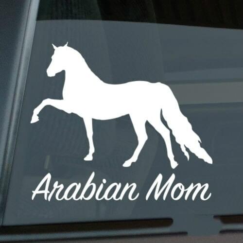 Arabian Mom Sticker Die Cut Vinyl Arab Horse window decal Size(inch): 5.50 x 4.82