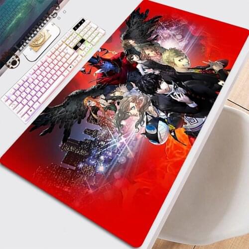 Table Pads Mouse Pad Led Anime On The Keyboards Accessories Gamer Mat Extended Mousepad Mause Long Gaming Mats Kawaii Persona 5