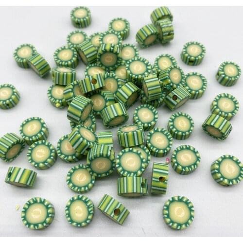 New 30pcs10mm Smiley/Animal/Fruit Beads Polymer Clay Beads Spacer Loose Beads for Jewelry Making DIY Accessories #03