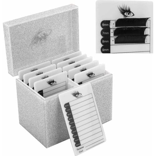 10 Layers Acrylic Eyelash Display Stand False Eyelash Extension Storage Materials Pallet Holder Cosmetic Box Case Organizer