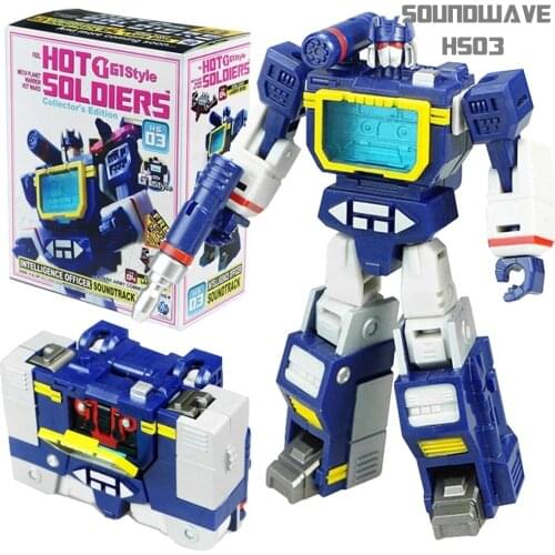 Transformation HS03 HS-03 Hot Soldiers Soundwave G1 Pocket War Anime Action Figure Collection Kids Toys