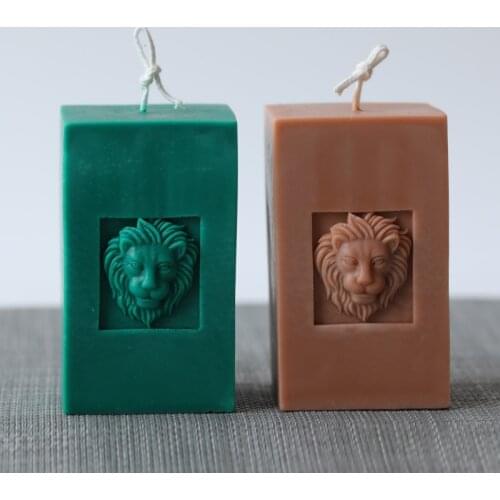 PRZY European Retro Mould Lion Head Candle Molds Creative Candle Aroma Soap Mold Silicone Clay Resin Moulds