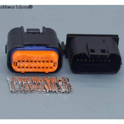 Shhworldsea 18 Pin ECU Standard Pinheader Male Female MX23A18SF1/MX23A18NF1 For Automotive Ignition Harness Connector plug