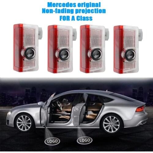 2 x Led Car Door Lamp Open Decor Logo Laser Light Ghost Shadow For Mercedes AMG A B C E GL ML GLA Class W176 W246 W205 W212 W213
