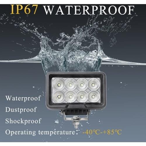Minjie Led Work Light 80W Waterproof Square Spot Flood lights Offroad 6000K DC10-30V Super bright Light For Car Truck SUV Ship