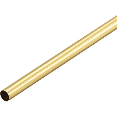 Uxcell Brass Round Tube 300mm Length 6mm OD 0.2mm Wall Thickness Seamless Straight Pipe Tubing