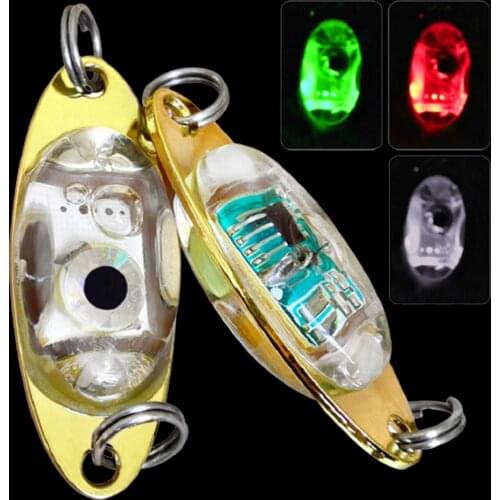 WALK FISH 10g 5cm One-eyed Fish Lure Lamp Mini Fishing Lure LED Night Light Deep Drop Underwater 600m For Accessories Tackle