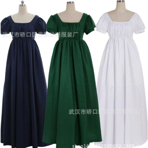 Women Regency Ball Dress Vintage Ball Dress High Waistline Tea Gown Dresses