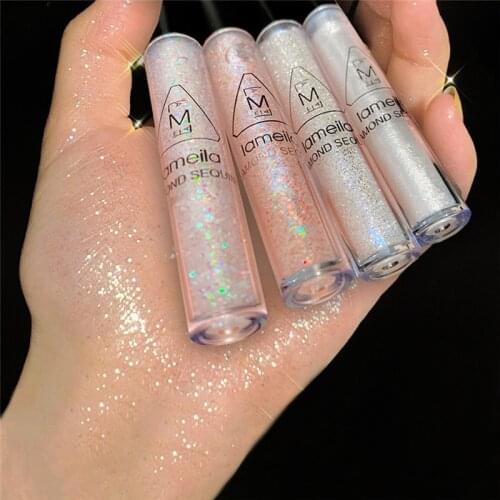 1PC Pearlescent Shiny Eyeshadow Waterproof Long Lasting Diamond Glitter Liquid Eye Shadow Makeup Highlighter Pigment Cosmetics