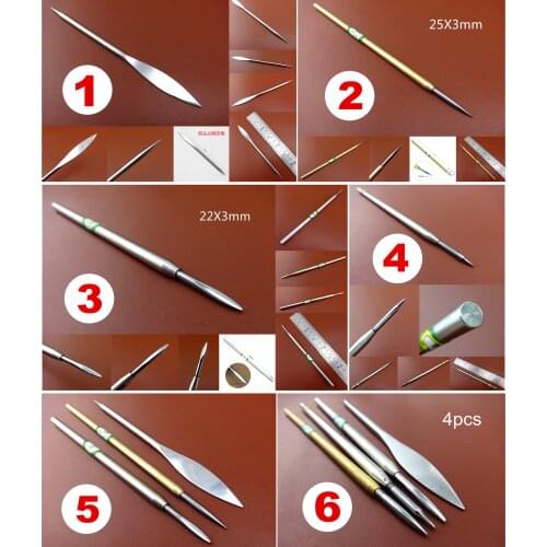 6kinds Gold Silver Leather Craft Tungsten Carbide Tipped Burnisher Polisher Etching Printmaking Tool - Knife Cutter Punch Chisel