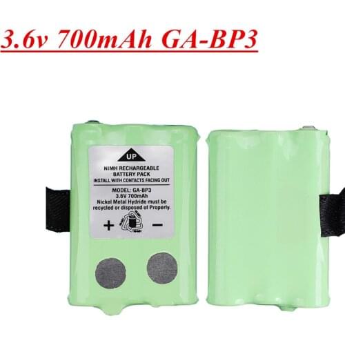 2PCS 3.6V 700mAh GA-BP3 Batteries for Cobra PR145/150 /155G Walkie-Talkie 2-Way Radios