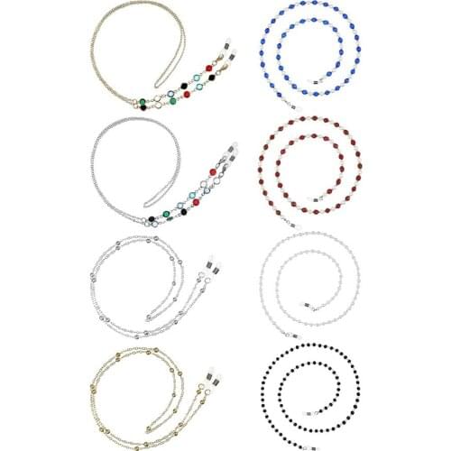 8 Pieces Eyeglasses Chains Beaded Sunglasses Strap Holder Elegant Eyewear Retainer Chain Face Mask Lanyards Neck Straps Mask