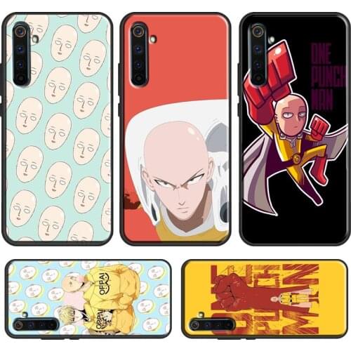ANIME One Punch Man Saitama Case For OPPO Realme X2 Pro 6 7 X7 X50 XT C3 Reno 4 Pro A9 2020 OnePlus 8 7 Pro 7T Nord