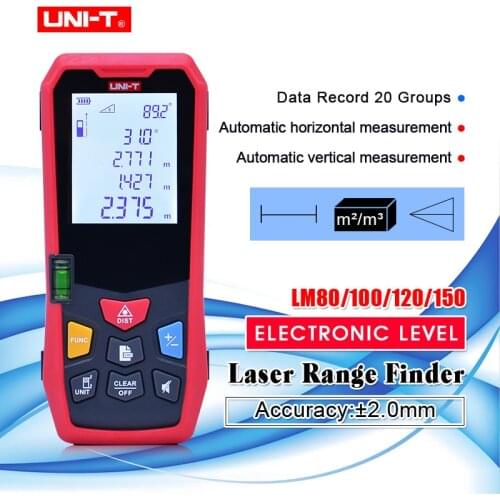 UNI-T Laser Distance Meter 80M 100M 120M 150M Electronic angle laser Rangefinder measure tape roulette Trena Laser Ruler Tools