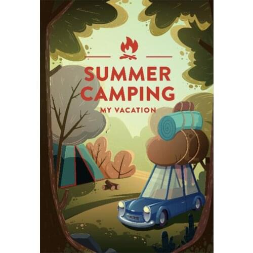 Summer Camping Decorative Outdoor Flag Vacation Banners With Double Sided Printing Garden Flags Home Banner Happy Campers
